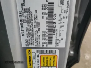 2016 Ford Fusion SE с VIN 3FA6P0HD3GR172536, выставлен на аукционе Copart как лот 54696395 с пробегом 81 529 миль миль и Списание • Salvage title. История ставок и продаж доступна на DreamBid. Изображение 12.