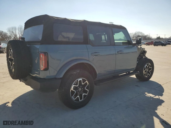 2022 Ford Bronco with VIN 1FMDE5DH6NLB13372, listed as a Copart auction lot 80020714 with 19,783 mi miles and Salvage Title. Bid and sale history available at carsss.com. Image 3.