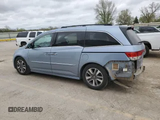 2014 Honda Odyssey Touring with VIN 5FNRL5H90EB007182, listed as a Copart auction lot 51152775 with 152,483 mi miles and Salvage title. Bid and sale history available at DreamBid. Image 2.