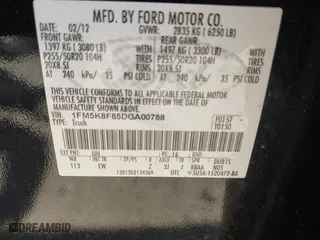2013 Ford Explorer Limited with VIN 1FM5K8F85DGA00788, listed as a IAAI auction lot 41913928 with 174,794 mi miles. Bid and sale history available at carsss.com. Image 9.