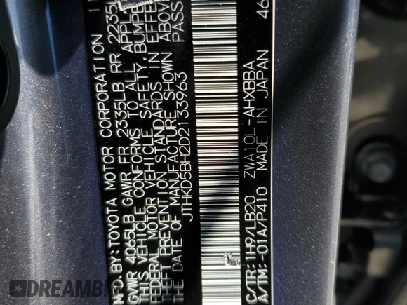 2013 Lexus CT 200h z VIN JTHKD5BH2D2133963, wystawiony jako Copart lot #58801345 z przebiegiem 62 471 mil mil oraz Szkody całkowita. Historia ofert i sprzedaży dostępna na DreamBid. Obrazek 13.