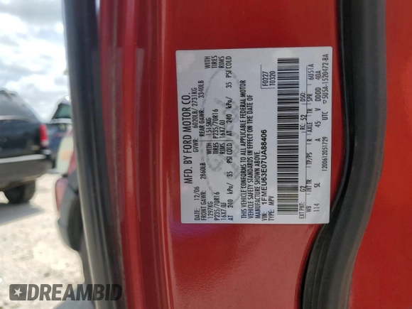 2007 Ford Explorer XLT с VIN 1FMEU63E07UA88406, выставлен на аукционе Copart как лот 63583885 с пробегом 247 919 миль миль и Списание • Salvage title. История ставок и продаж доступна на DreamBid. Изображение 13.