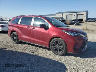 2021 Toyota Sienna XSE with VIN 5TDDRKEC1MS023831, listed as a Copart auction lot 47592975 with 82,378 mi miles and Salvage Title. Bid and sale history available at DreamBid. Image 4.