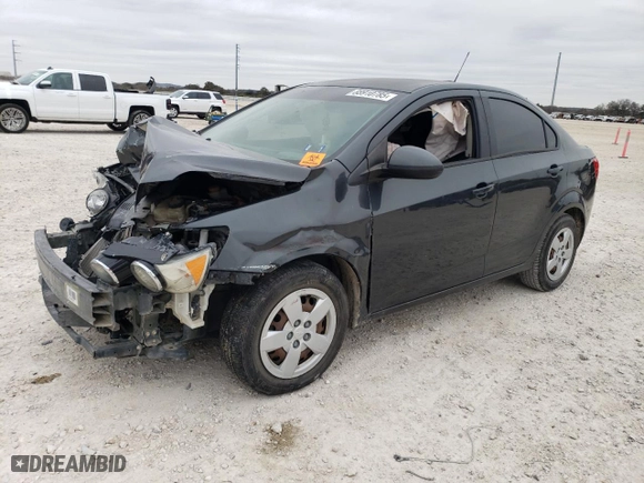 2016 Chevrolet Sonic LS with VIN 1G1JA5SH9G4163646, listed as a Copart auction lot 88910785 with 100,184 mi miles and Salvage Title. Bid and sale history available at carsss.com. Image 1.