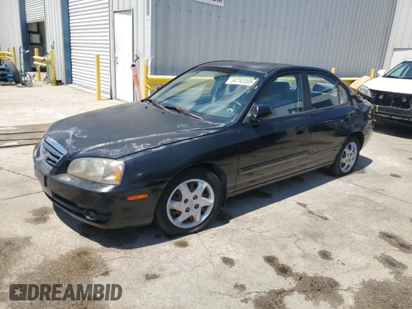 2006 Hyundai Elantra GLS z VIN KMHDN46D56U233227, wystawiony jako Copart lot #54752385 z przebiegiem Nie podano mil oraz Szkoda całkowita • Salvage title. Historia ofert i sprzedaży dostępna na DreamBid. Obrazek 1.