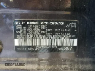 2020 Mitsubishi Outlander Sport SE 2.0 with VIN JA4AP4AU2LU014899, listed as a Copart auction lot 44637805 with 0 mi miles and Clean Title. Bid and sale history available at carsss.com. Image 13.