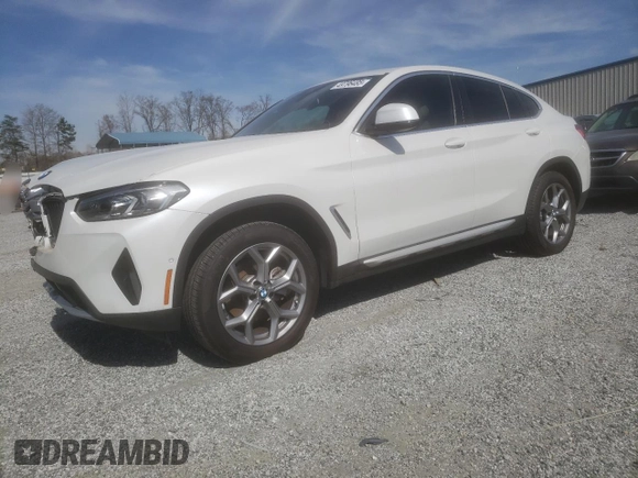 2024 BMW X4 xDrive30i with VIN 5UX33DT09R9U72809, listed as a Copart auction lot 49796485 with 7,006 mi miles and Salvage Title. Bid and sale history available at carsss.com. Image 1.