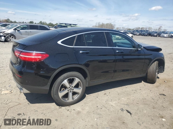 2019 Mercedes-Benz GLC 300 with VIN WDC0J4KB0KF583554, listed as a Copart auction lot 51071455 with 35,418 mi miles and Salvage Title. Bid and sale history available at DreamBid. Image 3.