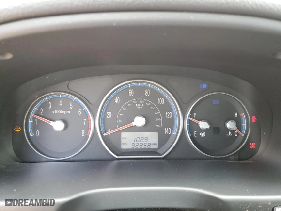 2009 Hyundai Santa Fe SE with VIN 5NMSH13E49H281053, listed as a Copart auction lot 49812605 with 92,858 mi miles and Salvage Title. Bid and sale history available at carsss.com. Image 9.
