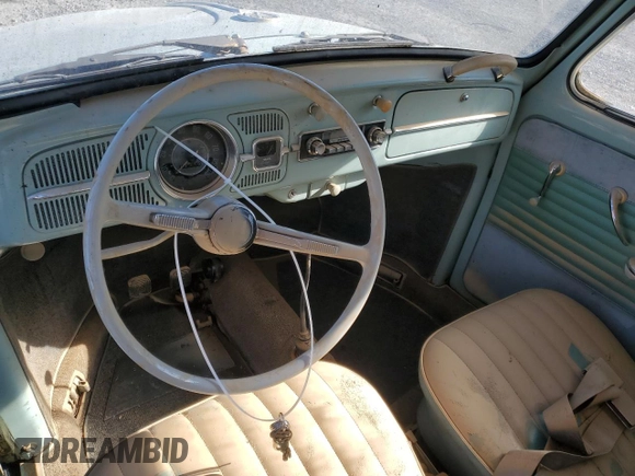 1965 Volkswagen Beetle with VIN 115481857, listed as a Copart auction lot 75403564 with 73,375 mi miles and Salvage Title. Bid and sale history available at DreamBid. Image 8.