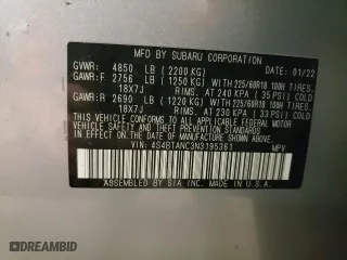 2022 Subaru Outback Limited with VIN 4S4BTANC3N3195361, listed as a Copart auction lot 53382755 with 55,784 mi miles and Salvage Title. Bid and sale history available at carsss.com. Image 13.