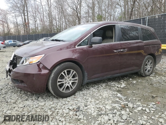 2011 Honda Odyssey EX-L with VIN 5FNRL5H69BB021633, listed as a Copart auction lot 50420415 with 265,213 mi miles and Salvage Title. Bid and sale history available at DreamBid. Image 1.