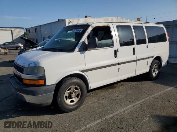 2005 Chevrolet Express Passenger with VIN 1GNFG15T051173153, listed as a Copart auction lot 55385315 with 221,174 mi miles and Clean title. Bid and sale history available at DreamBid. Image 1.