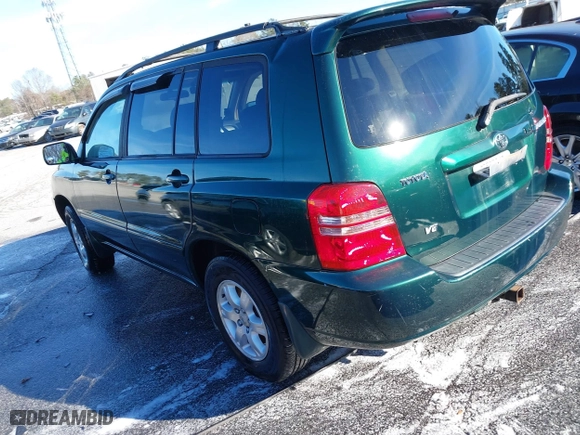 2002 Toyota Highlander with VIN JTEGF21AX20070054, listed as a IAAI auction lot 41232234 with 359,857 mi miles. Bid and sale history available at carsss.com. Image 3.