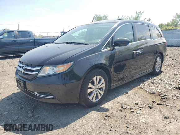 2014 Honda Odyssey EX-L with VIN 5FNRL5H69EB088348, listed as a Copart auction lot 55472845 with 83,222 mi miles and Clean title. Bid and sale history available at DreamBid. Image 1.
