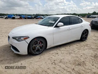 2020 Alfa Romeo Giulia Ti Sport with VIN ZARFAMBN6L7634163, listed as a Copart auction lot 63636895 with 57,186 mi miles and Salvage title. Bid and sale history available at DreamBid. Image 1.