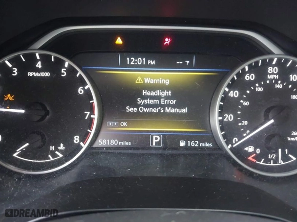 2021 Nissan Maxima SV with VIN 1N4AA6CV0MC514758, listed as a IAAI auction lot 41493970 with 58,180 mi miles. Bid and sale history available at carsss.com. Image 7.