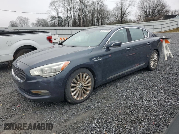 2015 Kia K900 Luxury with VIN KNALW4D49F6020752, listed as a Copart auction lot 87214904 with 94,793 mi miles and Salvage Title. Bid and sale history available at carsss.com. Image 1.