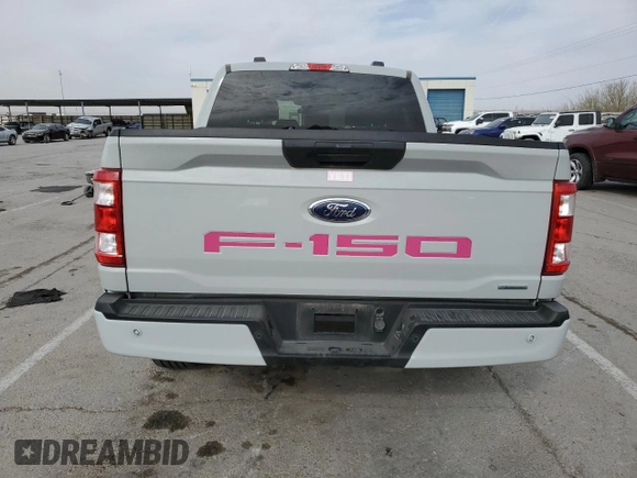 2023 Ford F-150 XL with VIN 1FTEW1CP4PKF86851, listed as a Copart auction lot 50611185 with 15,773 mi miles and Salvage Title. Bid and sale history available at DreamBid. Image 6.