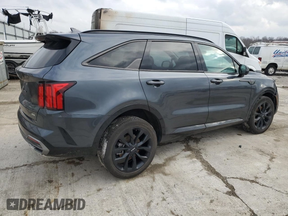 2023 Kia Sorento SX Prestige with VIN 5XYRKDLF5PG201387, listed as a Copart auction lot 85784174 with 44,684 mi miles and Salvage Title. Bid and sale history available at carsss.com. Image 3.