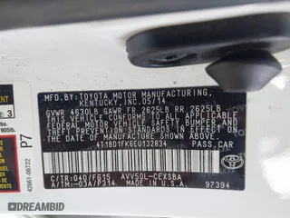 2014 Toyota Camry Hybrid LE with VIN 4T1BD1FK6EU132834, listed as a IAAI auction lot 41927444 with 93,739 mi miles. Bid and sale history available at carsss.com. Image 9.