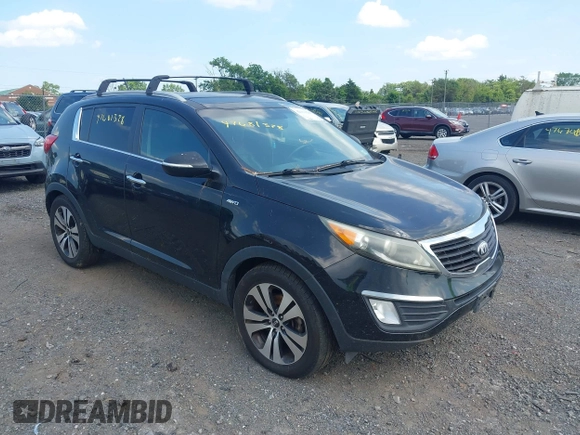 2013 Kia Sportage EX with VIN KNDPCCA23D7427564, listed as a IAAI auction lot 42681328 with 111,963 mi miles and . Bid and sale history available at DreamBid. Image 1.