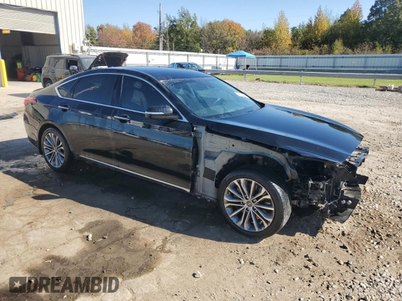 2017 Genesis G80 3.8L with VIN KMHGN4JE1HU177500, listed as a Copart auction lot 77677274 with 114,561 mi miles and Salvage Title. Bid and sale history available at carsss.com. Image 4.