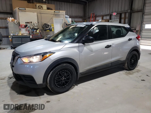 2020 Nissan Kicks S with VIN 3N1CP5BV1LL518434, listed as a Copart auction lot 46991545 with 66,980 mi miles and Salvage Title. Bid and sale history available at carsss.com. Image 1.
