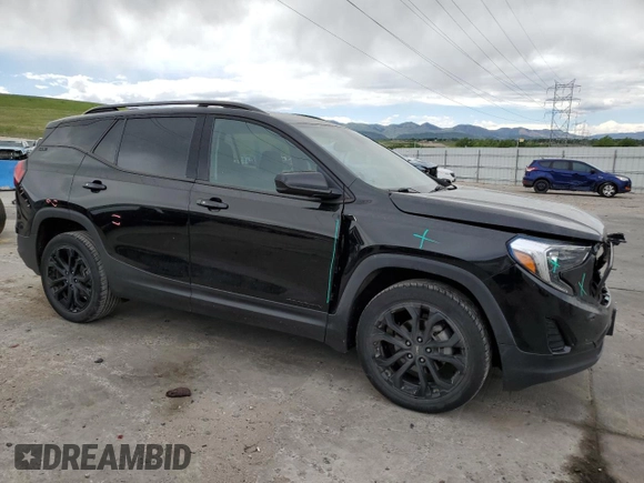 2021 GMC Terrain SLE with VIN 3GKALTEV6ML383540, listed as a Copart auction lot 57163085 with 47,280 mi miles and Salvage title. Bid and sale history available at DreamBid. Image 4.