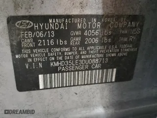 2013 Hyundai Elantra GT with VIN KMHD35LE3DU088713, listed as a Copart auction lot 72042124 with 116,324 mi miles and Salvage Title. Bid and sale history available at carsss.com. Image 12.