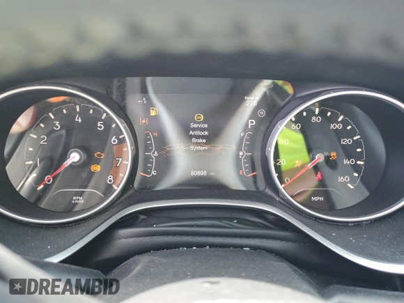 2019 Jeep Compass Altitude with VIN 3C4NJCBB0KT658703, listed as a Copart auction lot 62906995 with 80,898 mi miles and Salvage title. Bid and sale history available at DreamBid. Image 9.