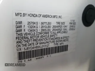2019 Acura MDX w/Advance Pkg with VIN 5J8YD4H85KL013127, listed as a Copart auction lot 68181052 with 75,825 mi miles. Bid and sale history available at carsss.com. Image 13.