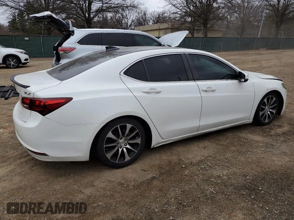 2015 Acura TLX V6 Tech with VIN 19UUB2F59FA018737, listed as a Copart auction lot 47536555 with 104,567 mi miles and Salvage Title. Bid and sale history available at carsss.com. Image 3.