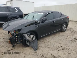 2013 Kia Optima Hybrid EX with VIN KNAGM4AD6D5047227, listed as a Copart auction lot 37134174 with 118,473 mi miles and Salvage Title. Bid and sale history available at carsss.com. Image 1.