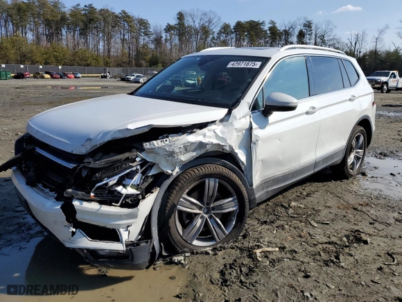 2019 Volkswagen Tiguan SEL Premium with VIN 3VV4B7AX0KM109799, listed as a Copart auction lot 42971875 with 8,147 mi miles and Salvage Title. Bid and sale history available at carsss.com. Image 1.
