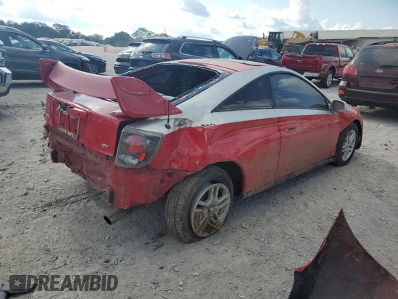 2000 Toyota Celica GT with VIN JTDDR32T1Y0021547, listed as a Copart auction lot 74622334 with 374,197 mi miles and Salvage Title. Bid and sale history available at carsss.com. Image 3.
