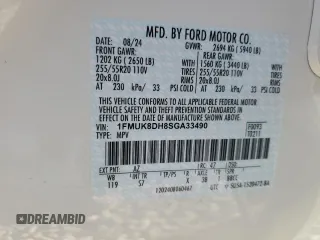 2025 Ford Explorer Active with VIN 1FMUK8DH8SGA33490, listed as a Copart auction lot 70244324 with 79 mi miles and Salvage Title. Bid and sale history available at carsss.com. Image 13.