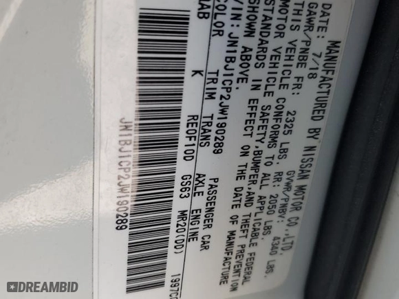 2018 Nissan Rogue Sport S with VIN JN1BJ1CP2JW190289, listed as a Copart auction lot 52559685 with 127,111 mi miles and Salvage Title. Bid and sale history available at carsss.com. Image 14.