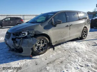 2023 Chrysler Pacifica Hybrid Limited with VIN 2C4RC1S77PR584296, listed as a Copart auction lot 88027155 with 14,441 mi miles and Salvage Title. Bid and sale history available at carsss.com. Image 1.