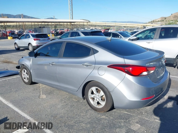 2015 Hyundai Elantra SE with VIN 5NPDH4AE7FH636230, listed as a IAAI auction lot 42243538 with 104,634 mi miles and . Bid and sale history available at DreamBid. Image 3.