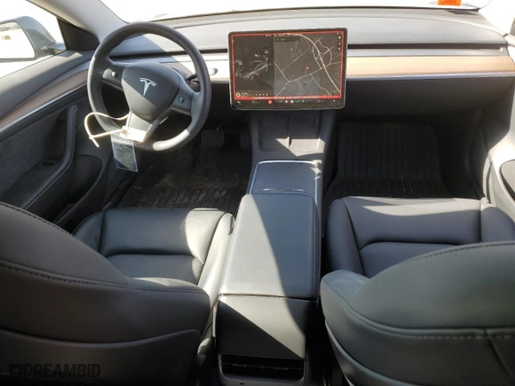 2022 Tesla Model 3 Long Range with VIN 5YJ3E1EB2NF350463, listed as a Copart auction lot 47933085 with 9,527 mi miles and Salvage Title. Bid and sale history available at carsss.com. Image 8.
