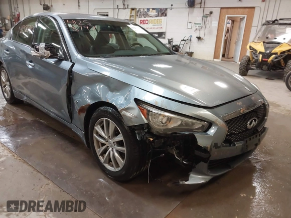 2015 Infiniti Q50 Premium with VIN JN1BV7AR2FM414613, listed as a IAAI auction lot 41258797 with 162,822 mi miles. Bid and sale history available at carsss.com. Image 6.