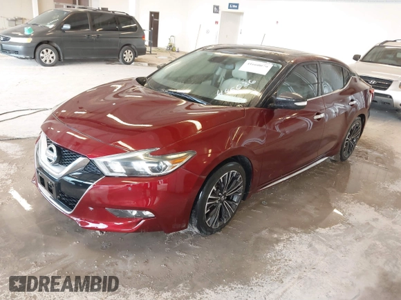 2016 Nissan Maxima 3.5 SV with VIN 1N4AA6APXGC445036, listed as a IAAI auction lot 41660079 with 119,287 mi miles. Bid and sale history available at carsss.com. Image 2.