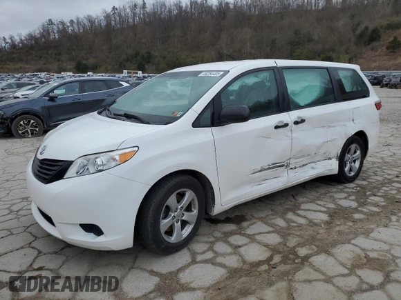 2017 Toyota Sienna L with VIN 5TDZZ3DC4HS785327, listed as a Copart auction lot 49284405 with 86,225 mi miles and Salvage Title. Bid and sale history available at DreamBid. Image 1.