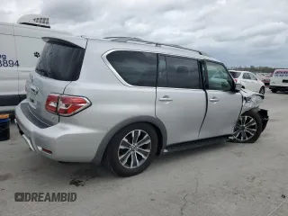 2017 Nissan Armada SL with VIN JN8AY2ND6H9011388, listed as a Copart auction lot 51095915 with 44,735 mi miles and Salvage Title. Bid and sale history available at carsss.com. Image 3.
