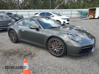 2024 Porsche 911 Carrera S with VIN WP0AB2A94RS219603, listed as a Copart auction lot 77205934 with 3,357 mi miles and Salvage Title. Bid and sale history available at carsss.com. Image 4.