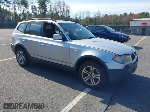 2004 BMW X3 3.0i with VIN WBXPA934X4WC32483, listed as a IAAI auction lot 42108041 with 175,299 mi miles. Bid and sale history available at carsss.com. Image 1.