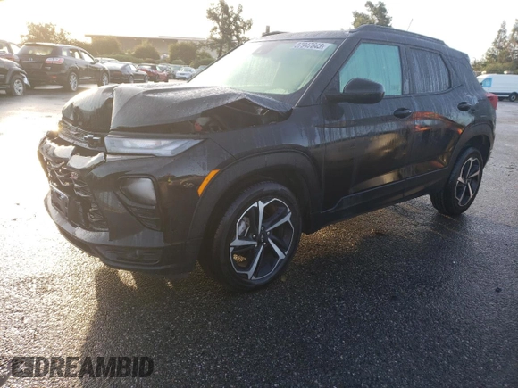 2022 Chevrolet TrailBlazer RS with VIN KL79MTSL1NB037183, listed as a Copart auction lot 37947643 with 47,339 mi miles. Bid and sale history available at carsss.com. Image 1.
