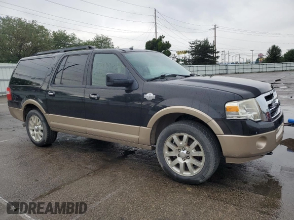 2012 Ford Expedition Max King Ranch with VIN 1FMJK1J52CEF64587, listed as a Copart auction lot 61662885 with 117,375 mi miles and Clean title. Bid and sale history available at DreamBid. Image 4.