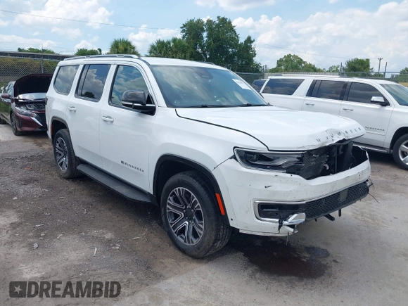 2024 Jeep Wagoneer Series II with VIN 1C4SJUBP0RS126254, listed as a IAAI auction lot 42825977 with 54,258 mi miles and . Bid and sale history available at DreamBid. Image 1.